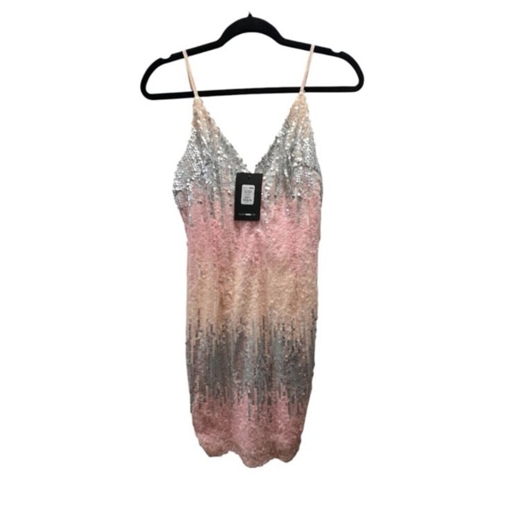 NWT Fashion Nova Sequin Ombre Slip Dress/Mini Dress- Size S